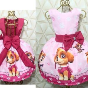 Vestido Patrulha Canina Rosa SKY