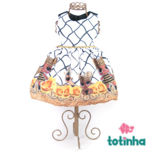 Vestido LOL Queen Bee Branco com Laço Preto
