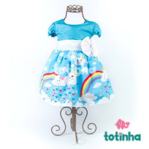 Vestido Chuva de Amor Azul