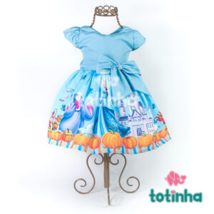 Vestido Princesinha Sofia Chuva de Flores - Totinha