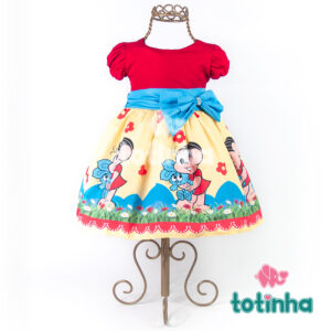 Vestido Mônica Vermelho - Turma da Mônica