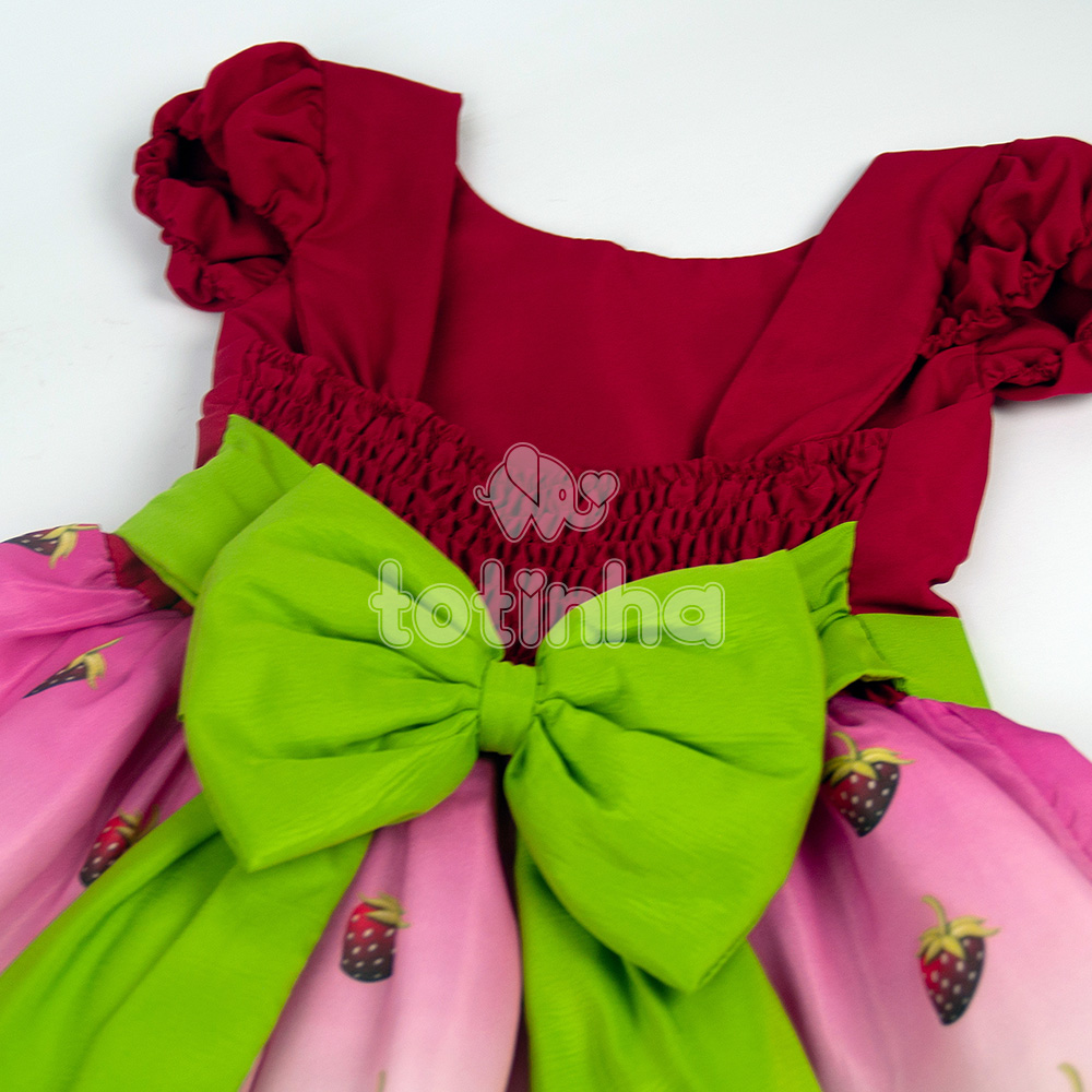 Vestido vermelho best sale e verde