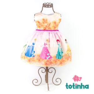 Vestido Princesas com  Flores