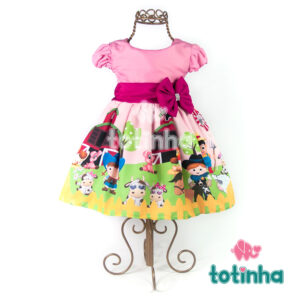 Vestido Fazendinha Rosa