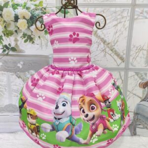 Vestido Patrulha Canina com Listras